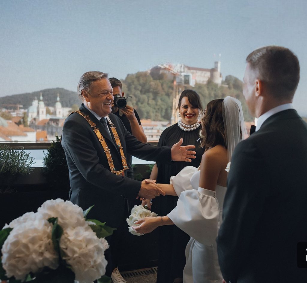 Wedding venue with Ljubljana Castle view