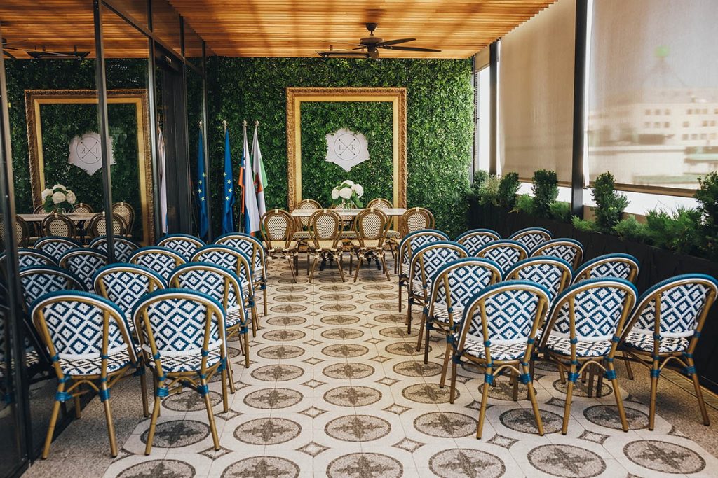 Wedding ceremony on the terrace